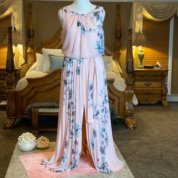 Premier Amour Dresses & Skirts - Premier Amour NWT! Pink Floral Maxi Dress Size 14